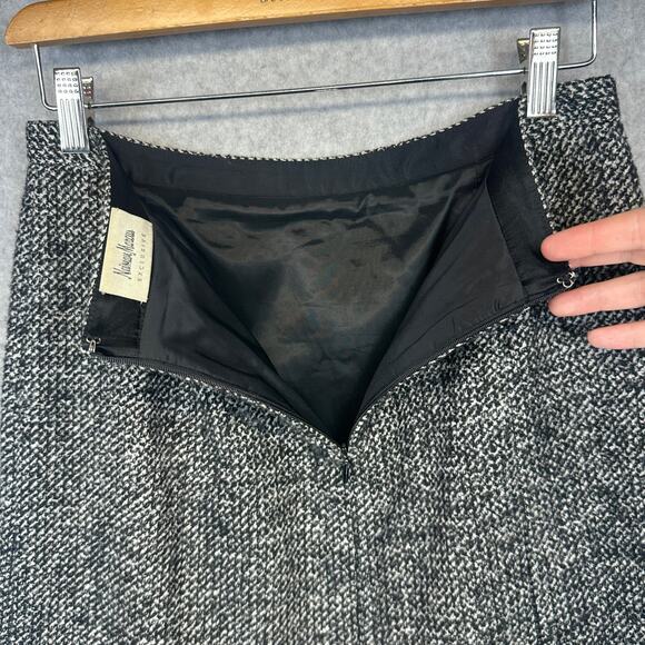 Neiman Marcus Exclusive Skirt Womens Size 6 Black White Tweed Lace Fit & Flare - Picture 3 of 12